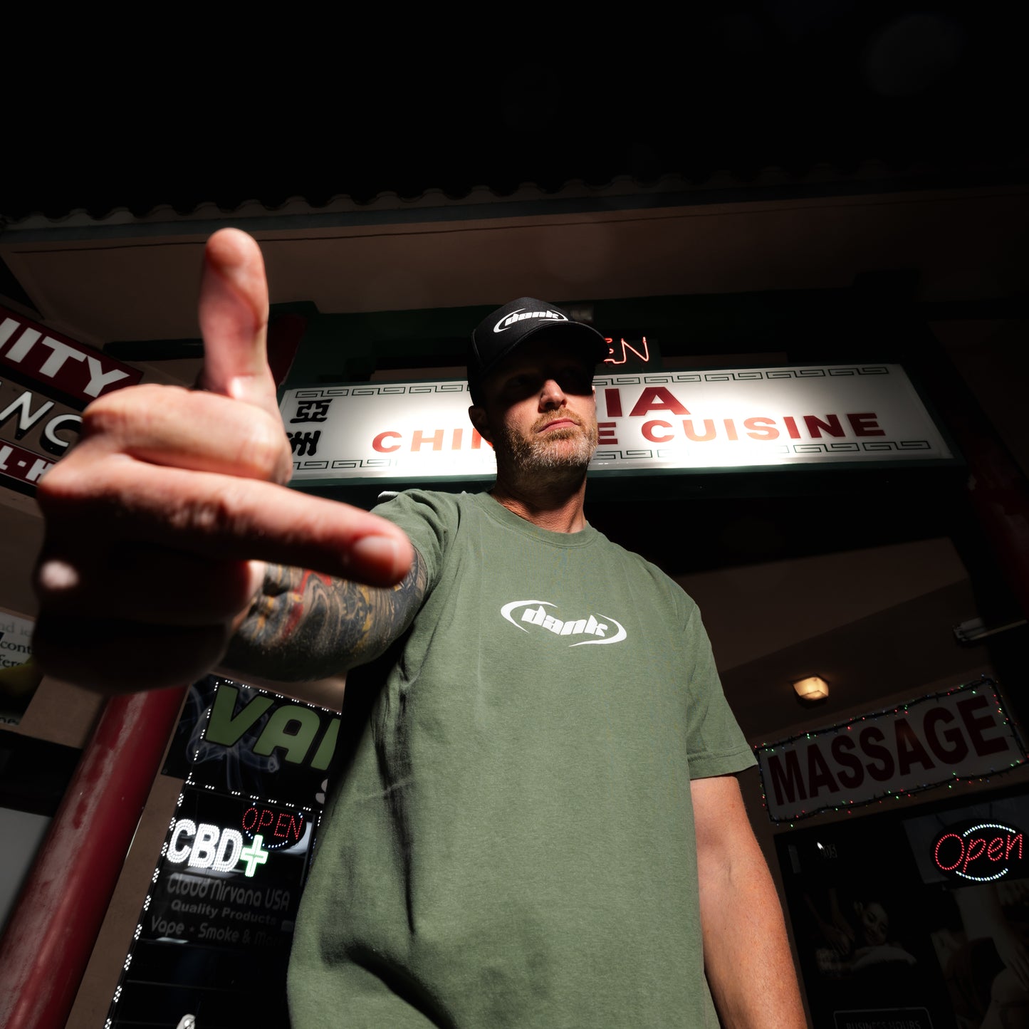 Moss and White Puff T-Shirt