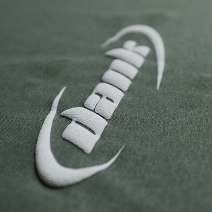 Moss and White Puff T-Shirt